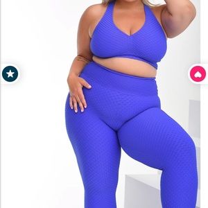 Blue Violet Booty by Brabants Croco Skin Leggings